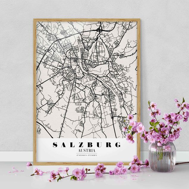 Kök dekoration Salzburg City Map - Classic
