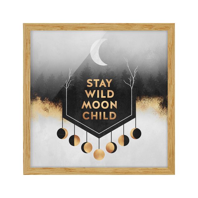 Tavlor med ram abstrakt Stay Wild Moon Child