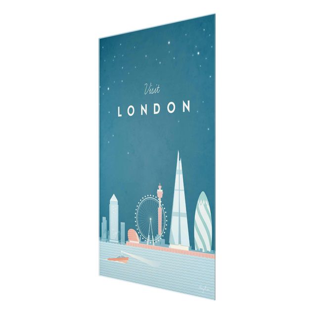 Tavlor konstutskrifter Travel Poster - London