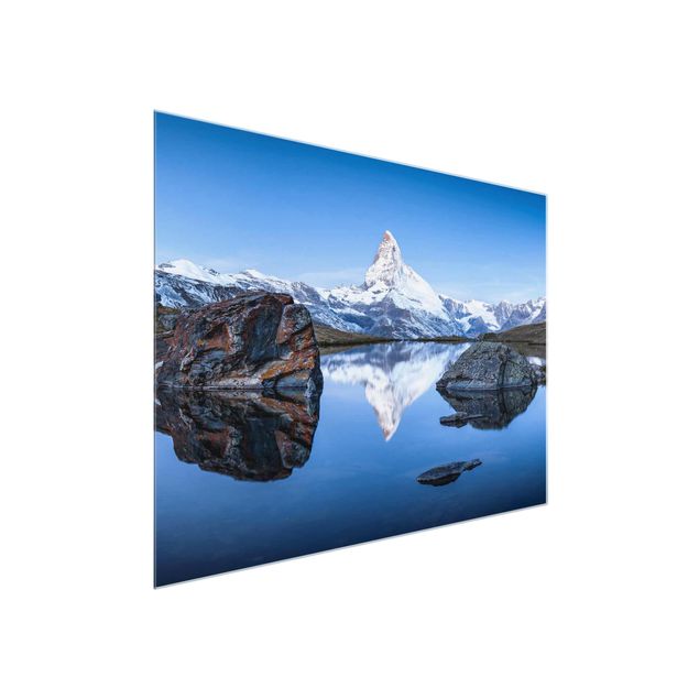 Tavlor bergen Stellisee Lake In Front Of The Matterhorn