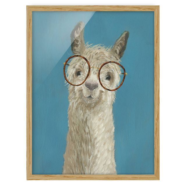 Tavlor modernt Lama With Glasses I