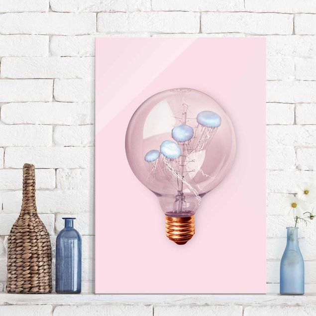 Kök dekoration Light Bulb With Jellyfish