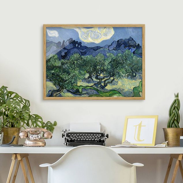 Tavlor med ram konstutskrifter Vincent Van Gogh - Olive Trees