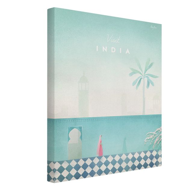 Canvastavlor Arkitektur och Skyline Travel Poster - India