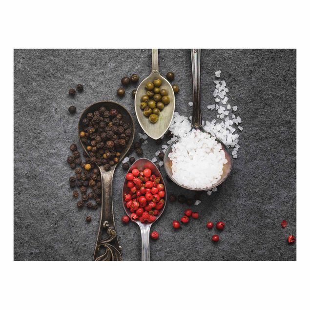 Tavlor grått Spices On Vintage Spoons