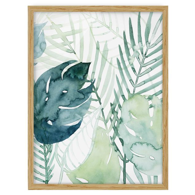 Tavlor blommor  Palm Fronds In Watercolour I