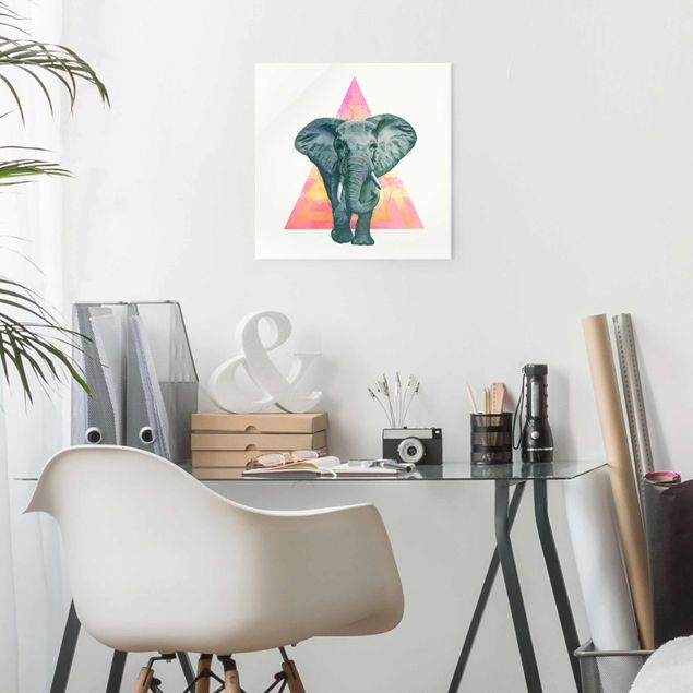 Kök dekoration Illustration Elephant Front Triangle Painting