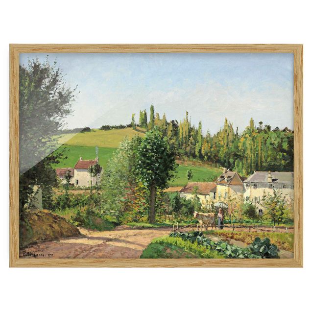 Konststilar Pointillism Camille Pissarro - Hamlet In The SurRolling Hillss Of Pontoise