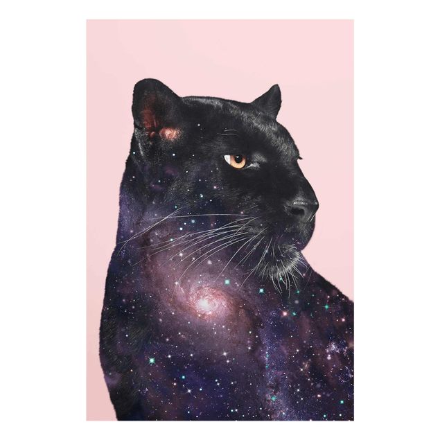 Tavlor konstutskrifter Panther With Galaxy