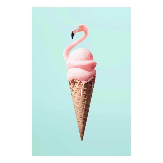 Tavlor modernt Ice Cream Cone With Flamingo