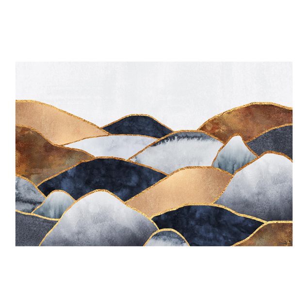 Tapeter modernt Golden Mountains Watercolour