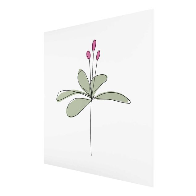 Tavlor blommor  Lily Line Art