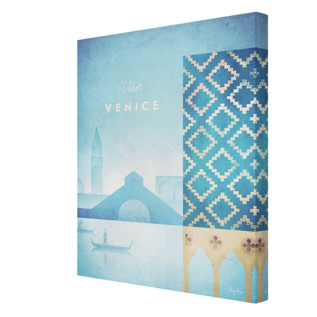 Canvastavlor konstutskrifter Travel Poster - Venice