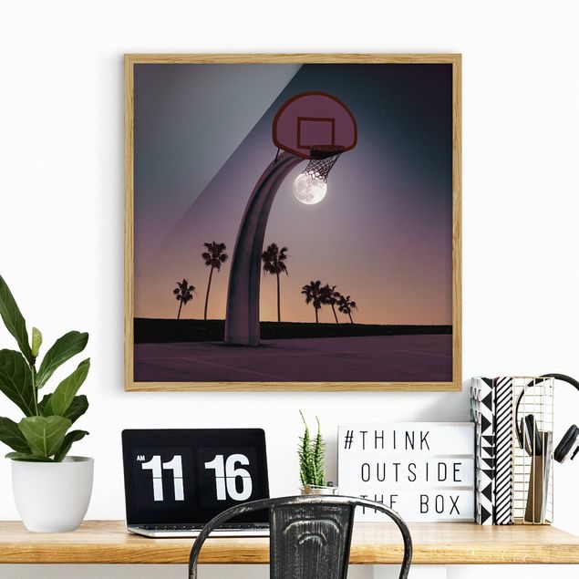 Kök dekoration Basketball With Moon