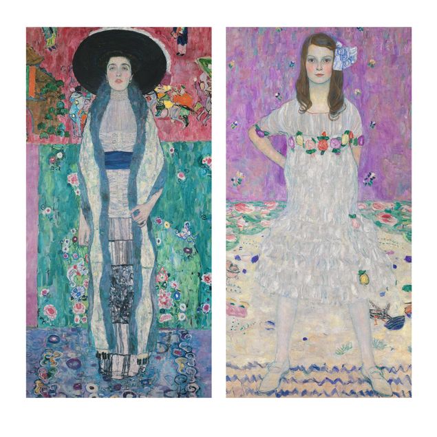 Canvastavlor bergen Gustav Klimt - Adele Bloch-Bauer and Mada Primavesi