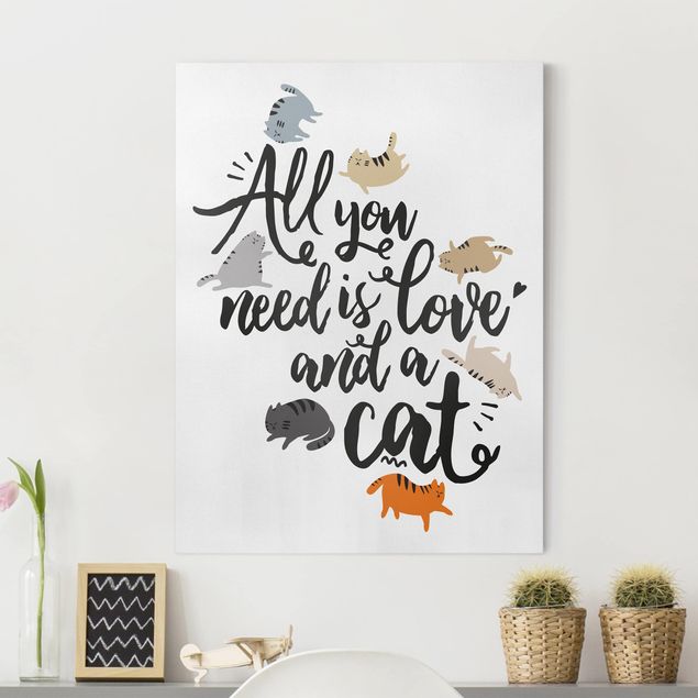 Kök dekoration All You Need Is Love And A Cat