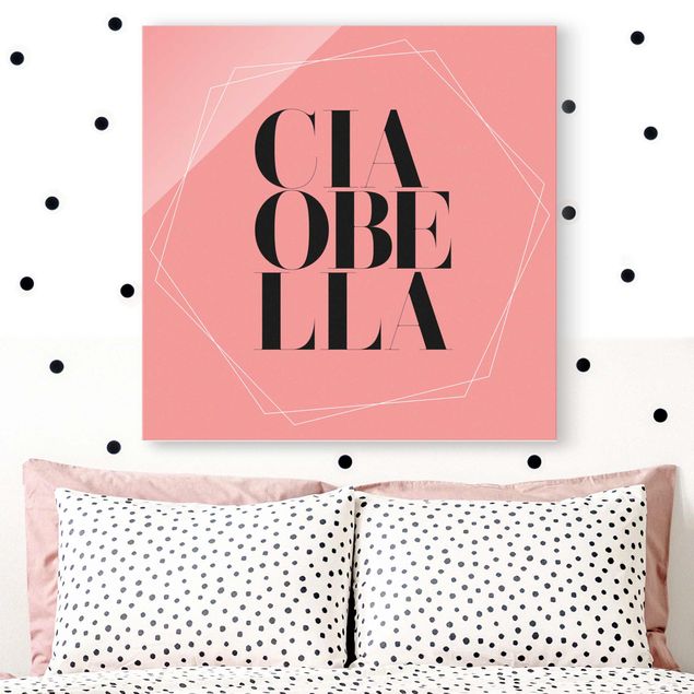 Kök dekoration Ciao Bella In Hexagons Light Pink Backdrop