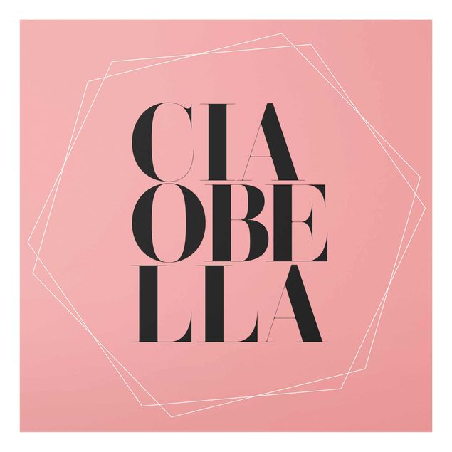 Tavlor rosa Ciao Bella In Hexagons Light Pink Backdrop
