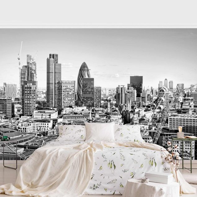 Fototapeter arkitektur och skyline City Of London Black And White