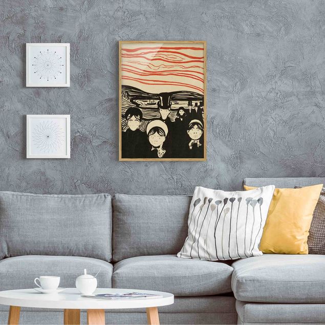 Tavlor med ram konstutskrifter Edvard Munch - Anxiety