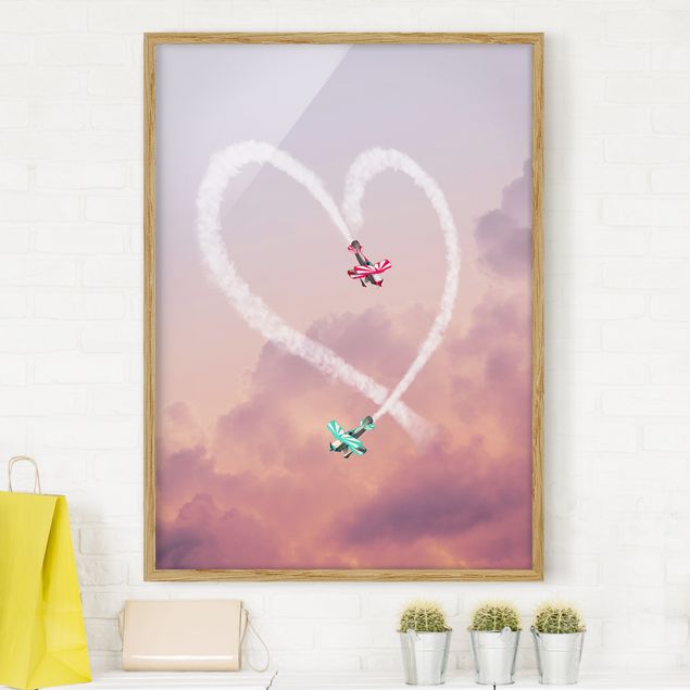 Kök dekoration Heart With Airplanes