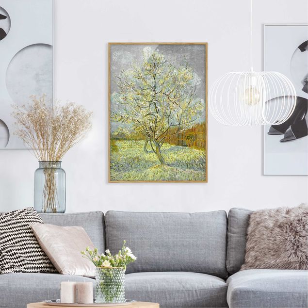 Tavlor med ram konstutskrifter Vincent van Gogh - Flowering Peach Tree