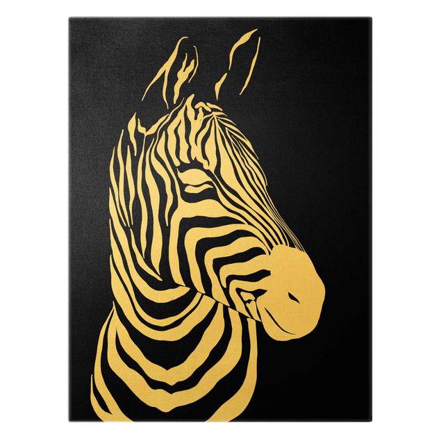 Tavlor Safari Animals - Portrait Zebra Black