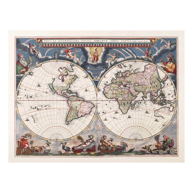 Tavlor Historic World Map Nova Et Accuratissima Of 1664