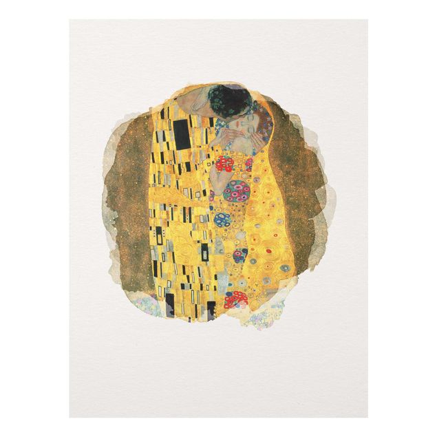Konststilar WaterColours - Gustav Klimt - The Kiss
