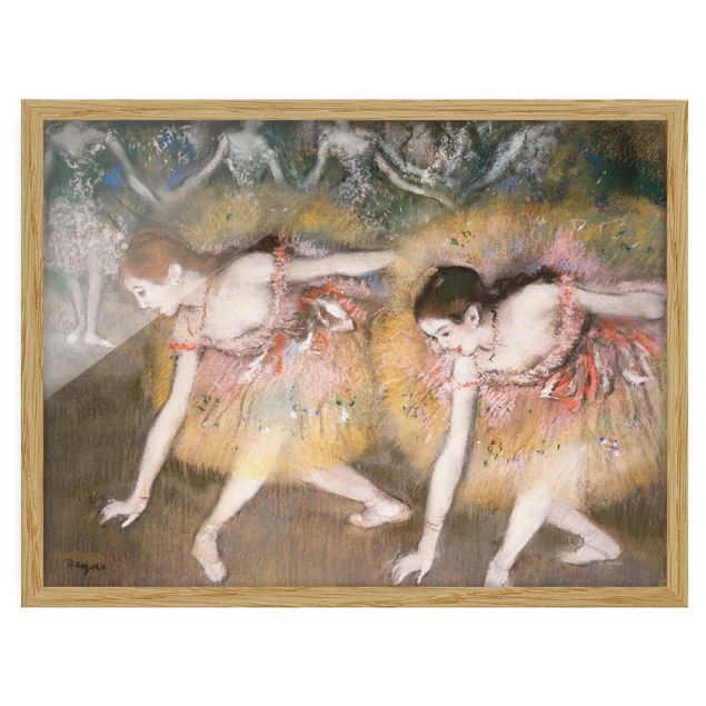 Tavlor med ram konstutskrifter Edgar Degas - Dancers Bending Down