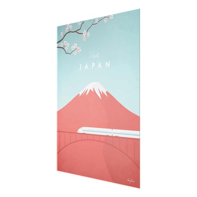 Glastavlor blommor  Travel Poster - Japan