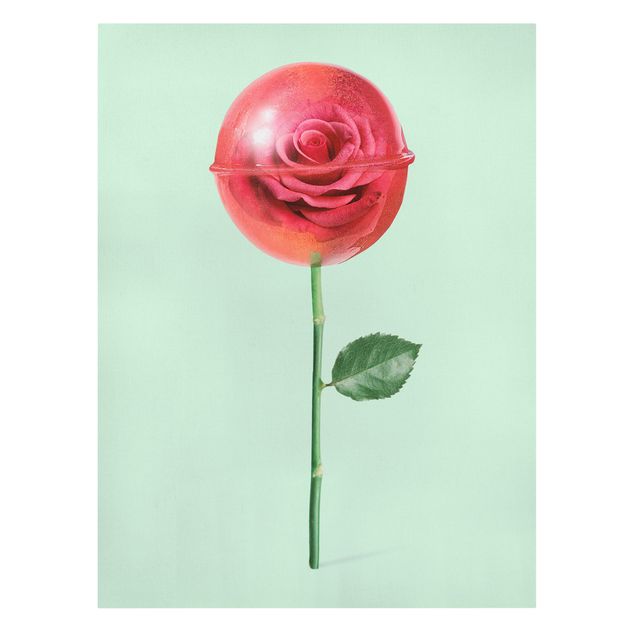 Tavlor blommor  Rose With Lollipop