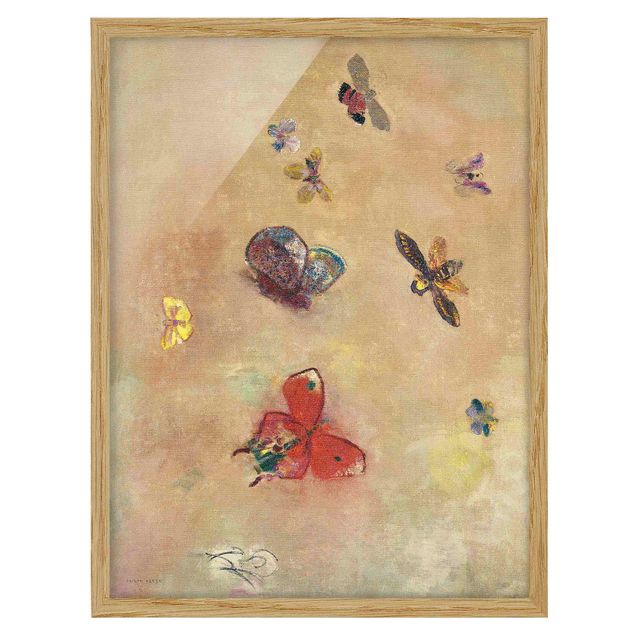 Tavlor fjärilar Odilon Redon - Colourful Butterflies