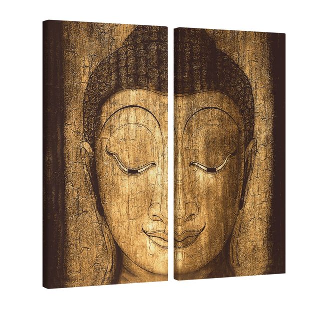 Canvastavlor andlig Smiling Buddha