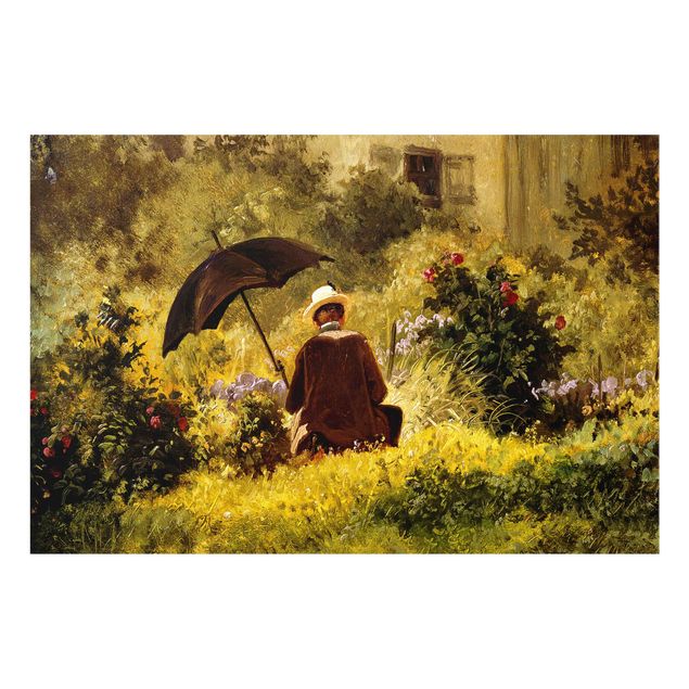 Konststilar Carl Spitzweg - The Painter In The Garden