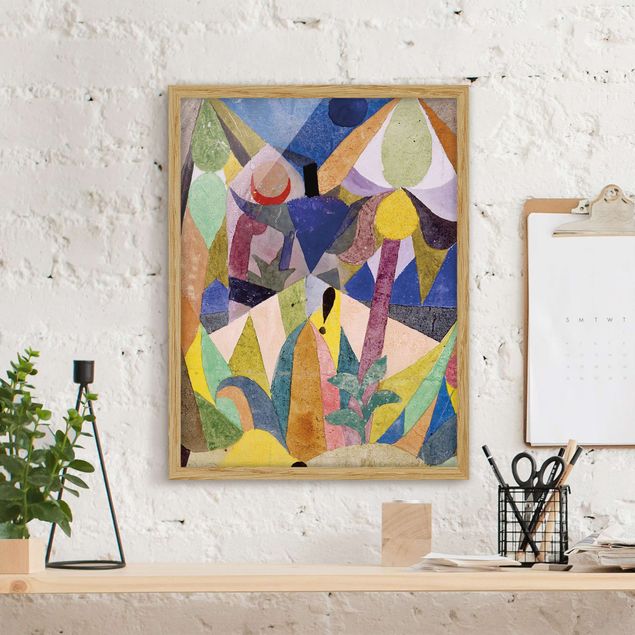 Tavlor med ram konstutskrifter Paul Klee - Mild tropical Landscape