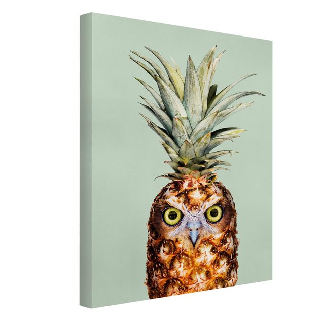 Canvastavlor konstutskrifter Pineapple With Owl