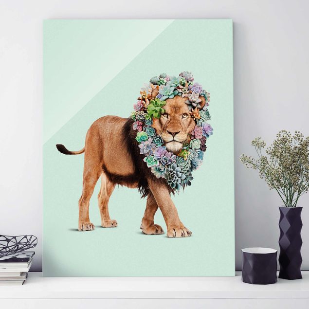 Tavlor Jonas Loose Lion With Succulents