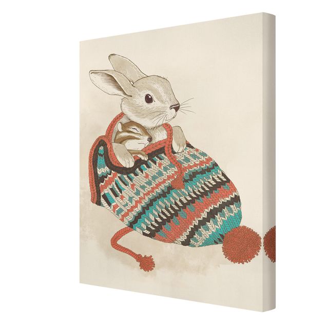 Tavlor Laura Graves Art Illustration Cuddly Santander Rabbit In Hat