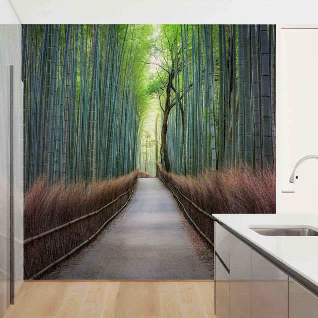 Fototapeter landskap The Path Through The Bamboo
