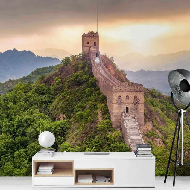 Fototapeter solnedgångar The Infinite Wall Of China