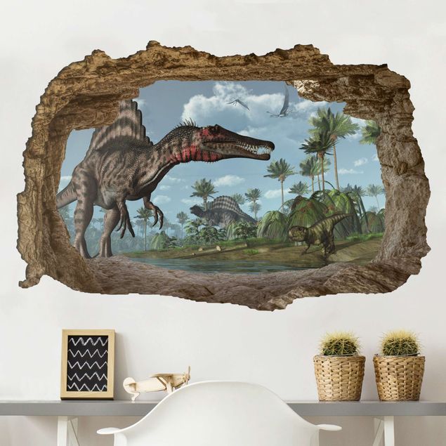 Wallstickers dinosaurier Dinosaur landscape