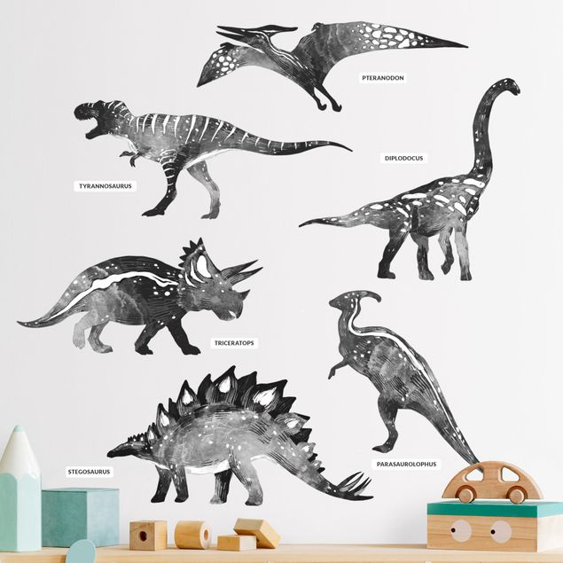 Autocolantes de parede dinossauros Dinosaur silhouette