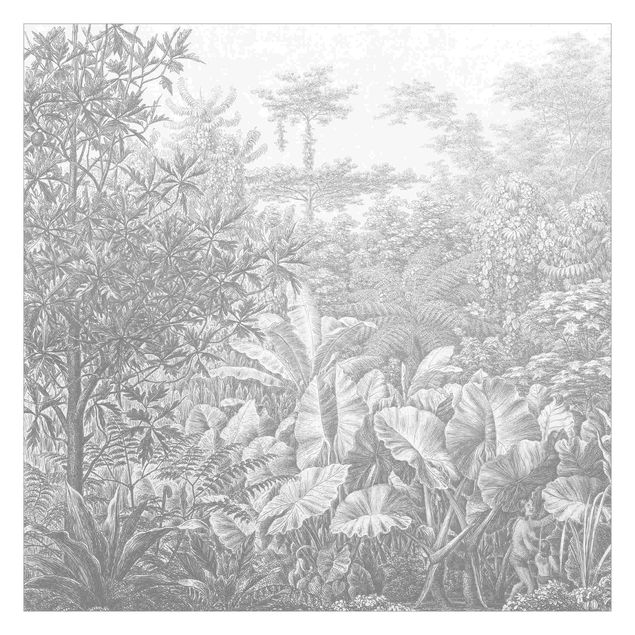 Tapeter Jungle Copperplate Engraving