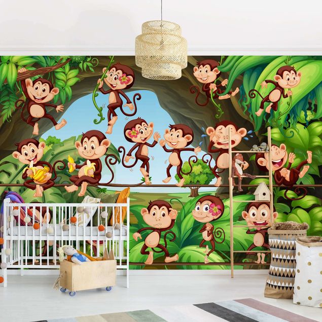 Inredning av barnrum Jungle Monkeys