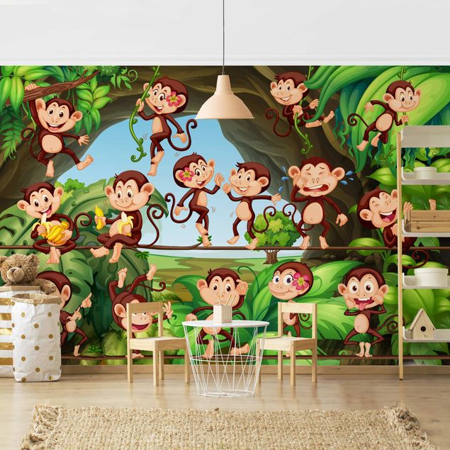 Tapeter modernt Jungle Monkeys