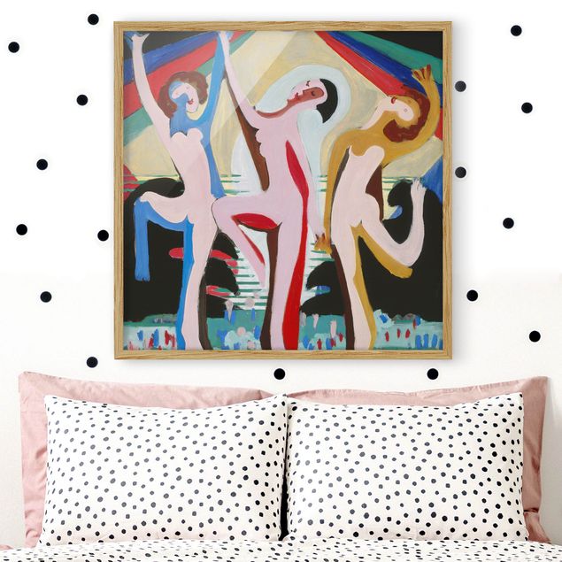 Tavlor med ram konstutskrifter Ernst Ludwig Kirchner - colour Dance