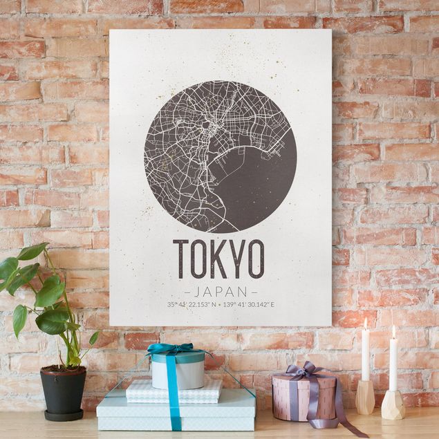 Kök dekoration Tokyo City Map - Retro