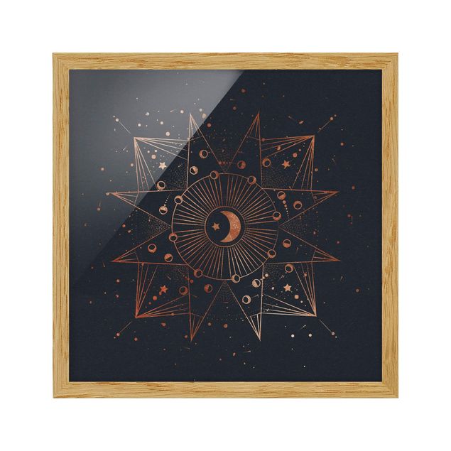 Tavlor modernt Astrology Moon Magic Blue Gold