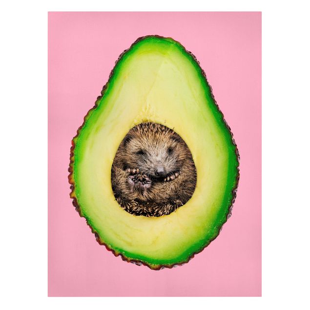 Tavlor konstutskrifter Avocado With Hedgehog